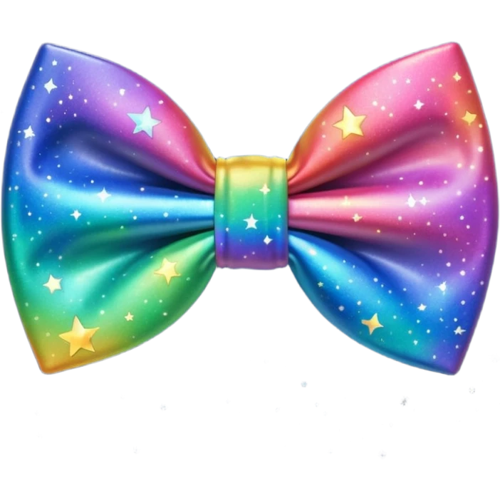 Rainbow starry galaxy bowtie emoji