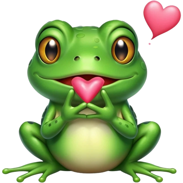 Te amo with a frog blowing a kiss emoji