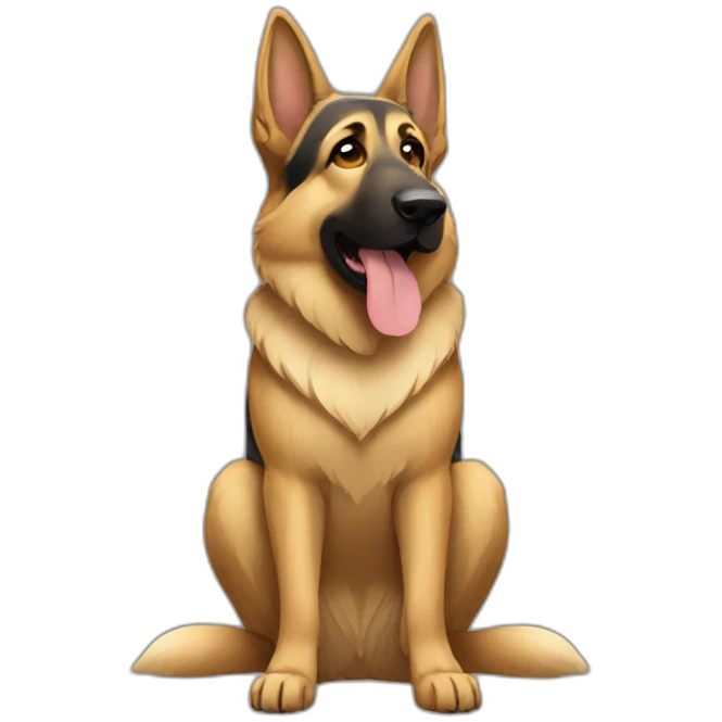 German shepherd praying emoji
