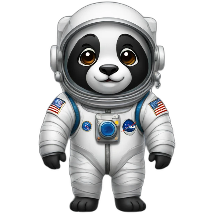 panda in an astronaut costume emoji