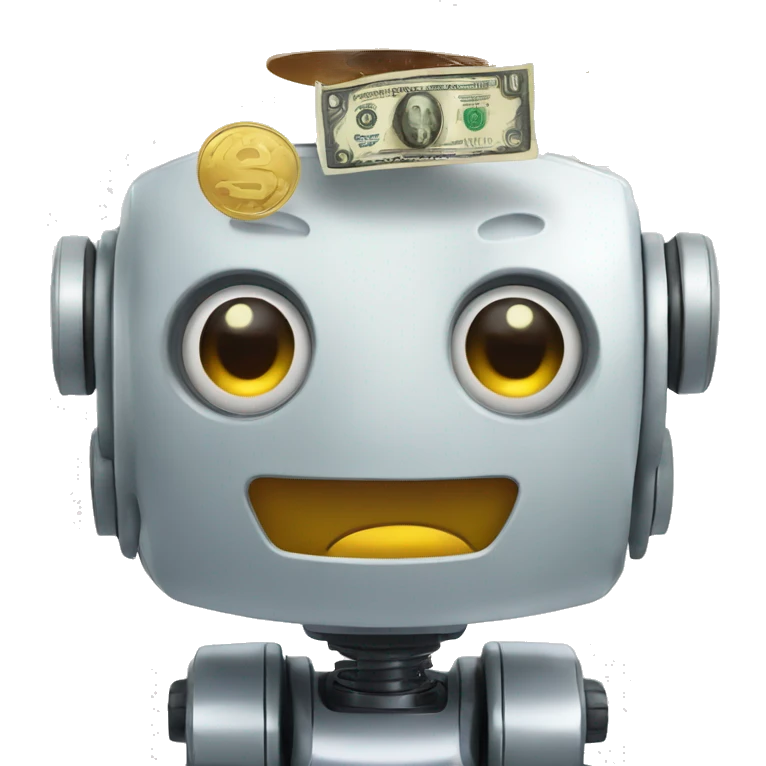 KI Roboter with Money  emoji