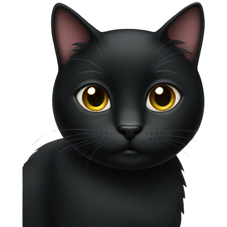 Sweet black cat emoji