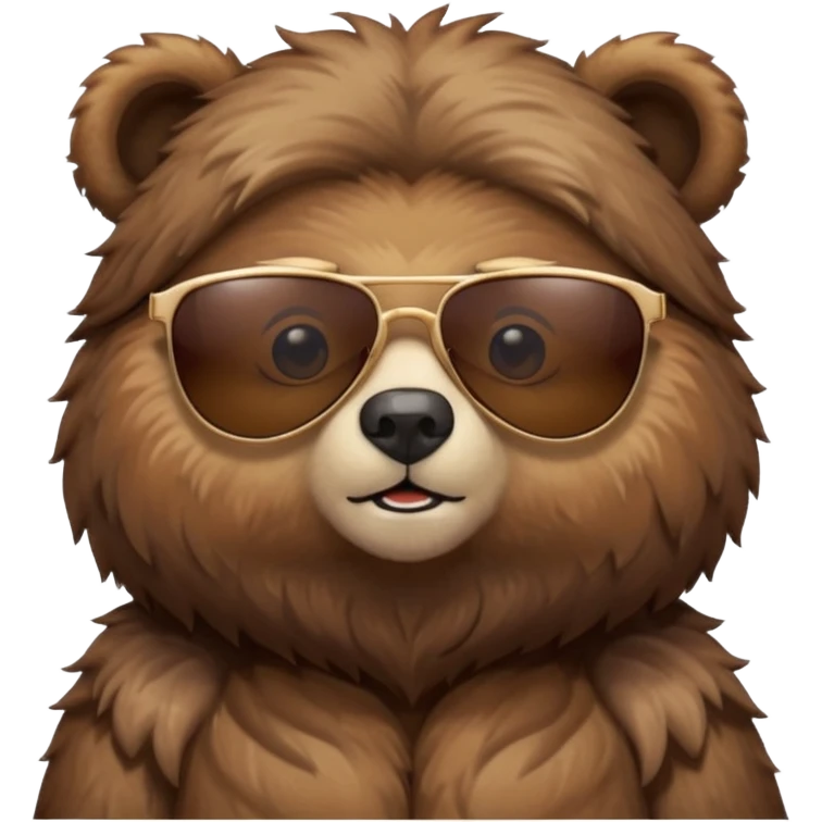 a bear in sunglasses emoji