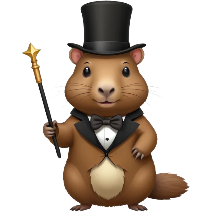 A magician capybara emoji