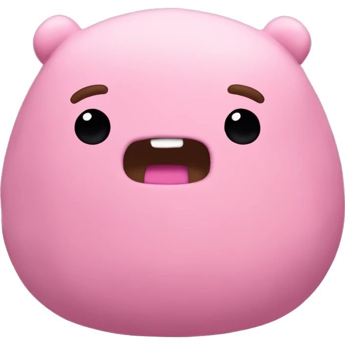Pink Big foot squishmallow emoji