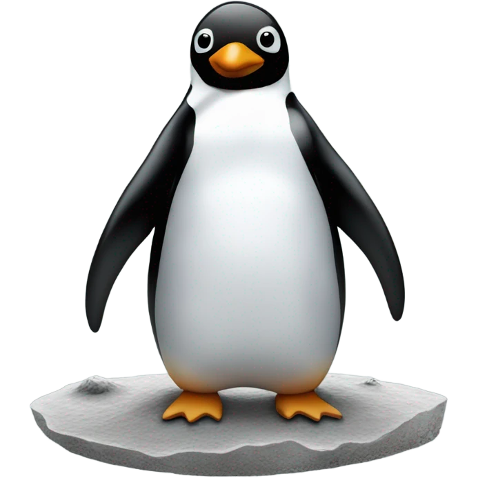Penguin on the moon emoji