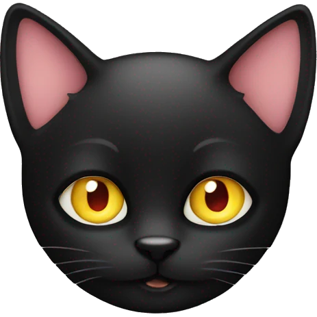 black cat with heart eyes  emoji