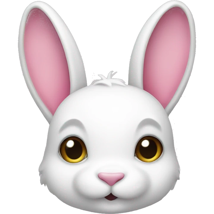 White rabbit with a pink bow emoji