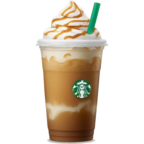 Starbucks venti caramel latte iced coffee emoji