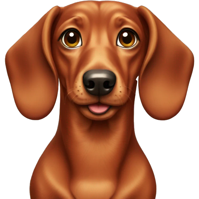 Red dachshund emoji