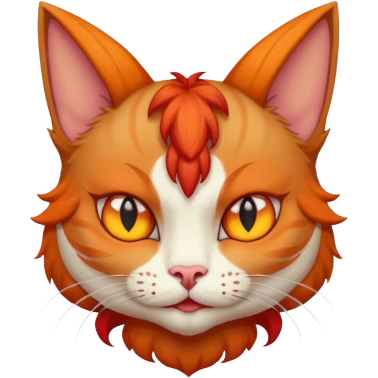 cat with red horns and bat wings emoji