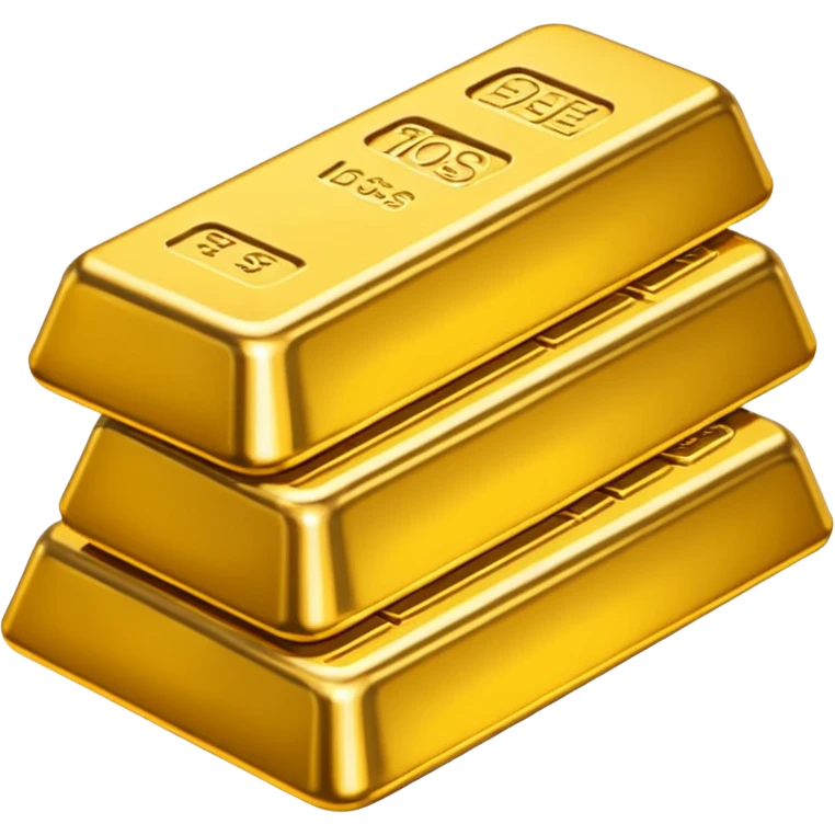 Many gold bars emoji