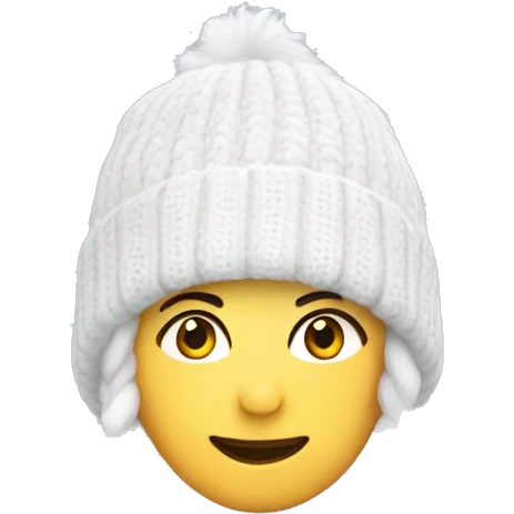 white winter beanie no person emoji