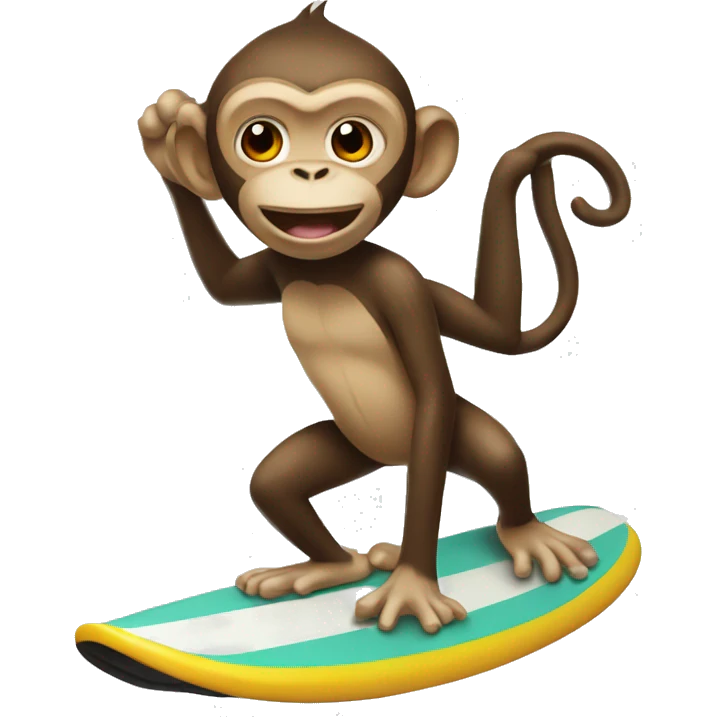 Monkey on a surfboard emoji
