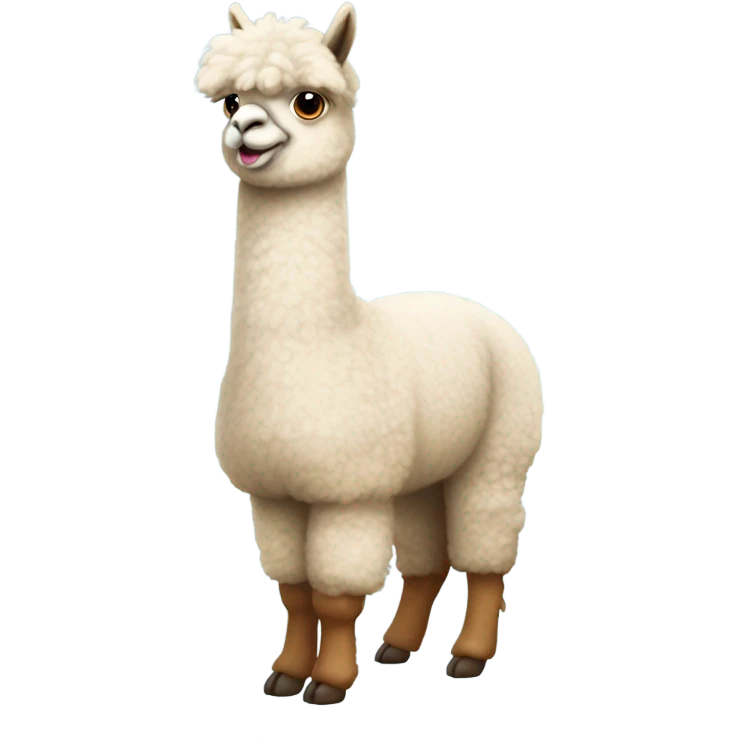 Alpaca waving  emoji