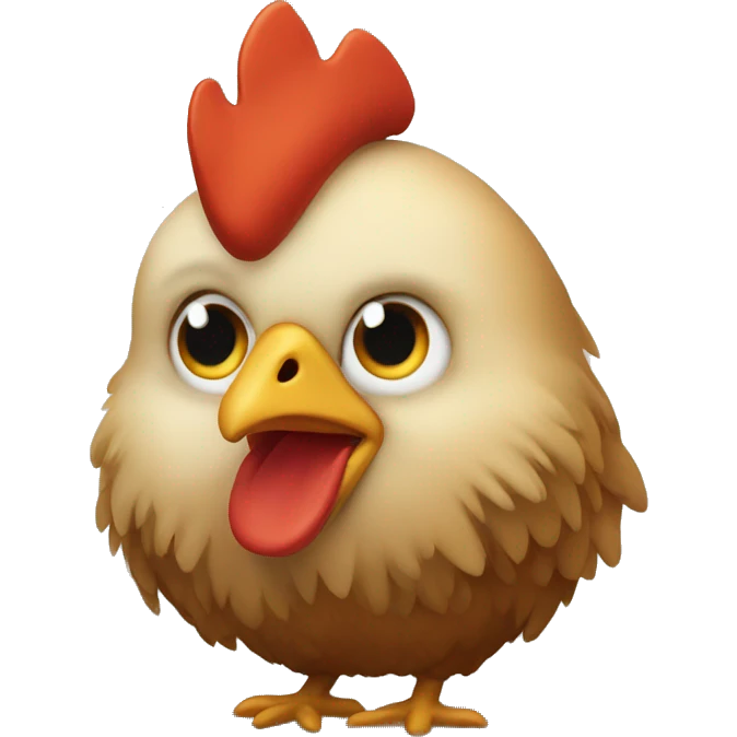 Chicken dwarf emoji