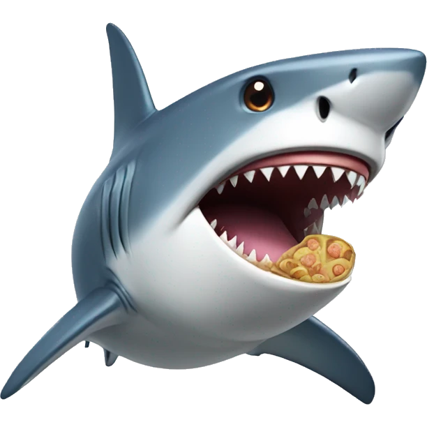 shark with food emoji