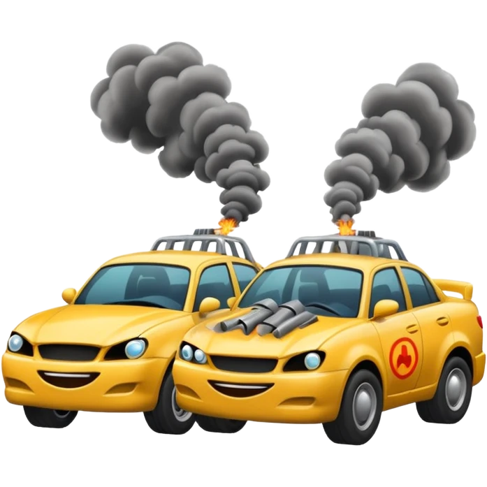 dos autos chocando emoji