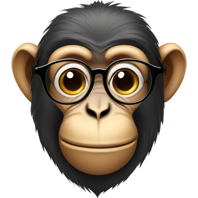Monkey wearing glasses  emoji