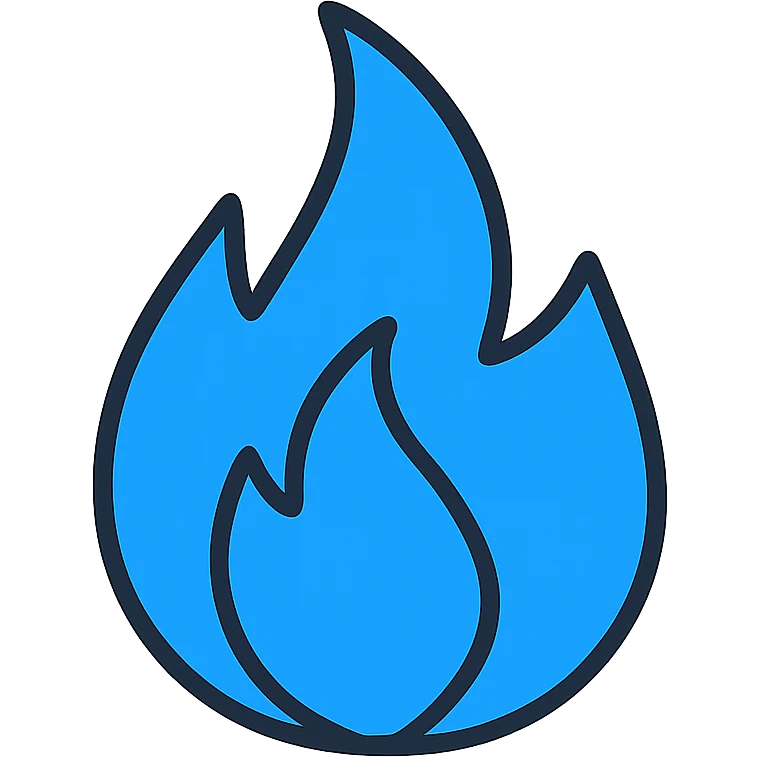 Blue fire emoji emoji