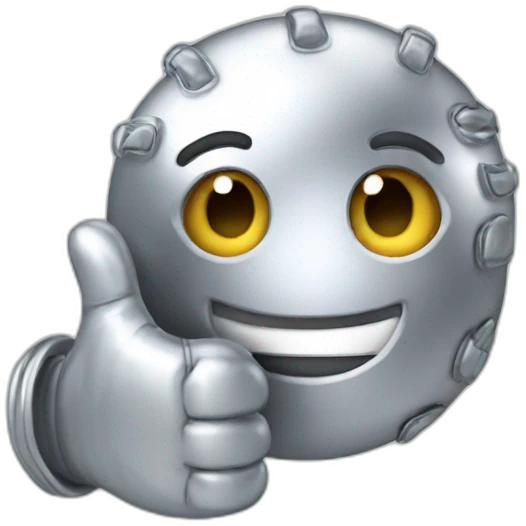 Silver glove thumbs up emoji