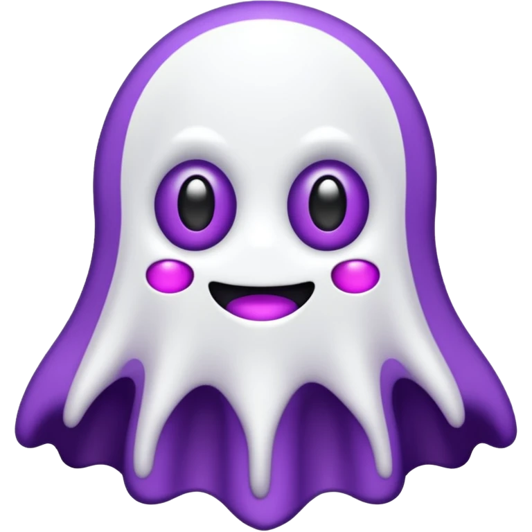 pirulito fantasma roxo e branco emoji