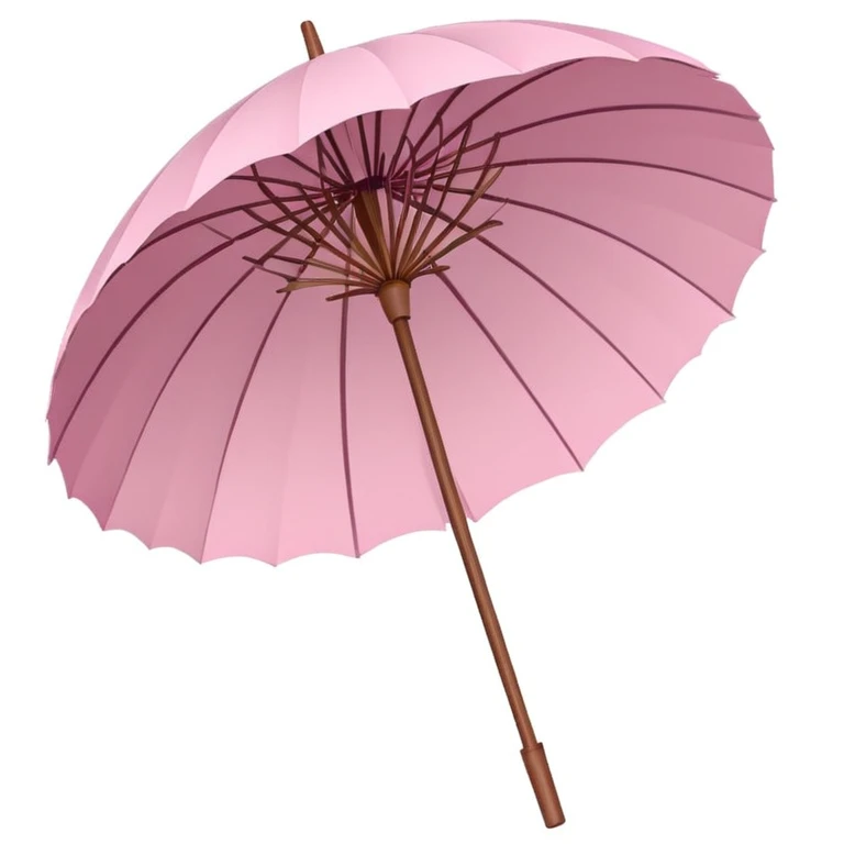 sakura heart with a paper umbrella emoji
