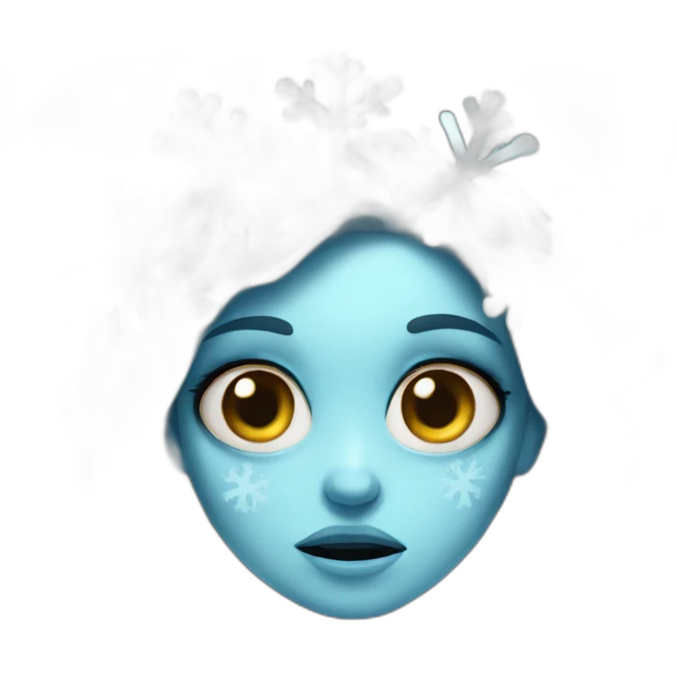 Snowflake-zombie-girl emoji