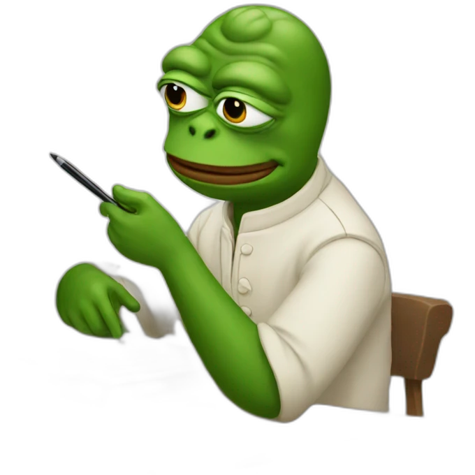 pepe signing emoji
