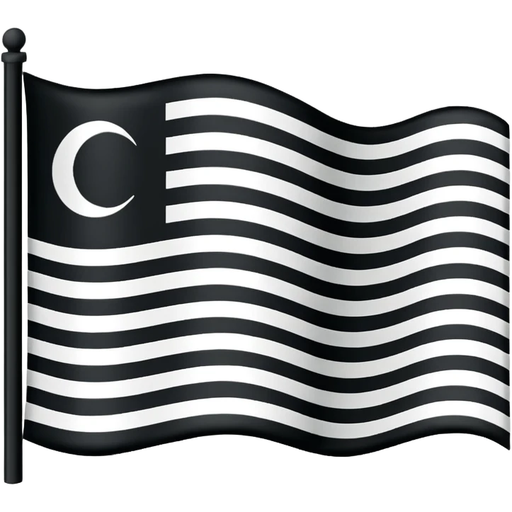 Drapeau de la région bretagne. emoji