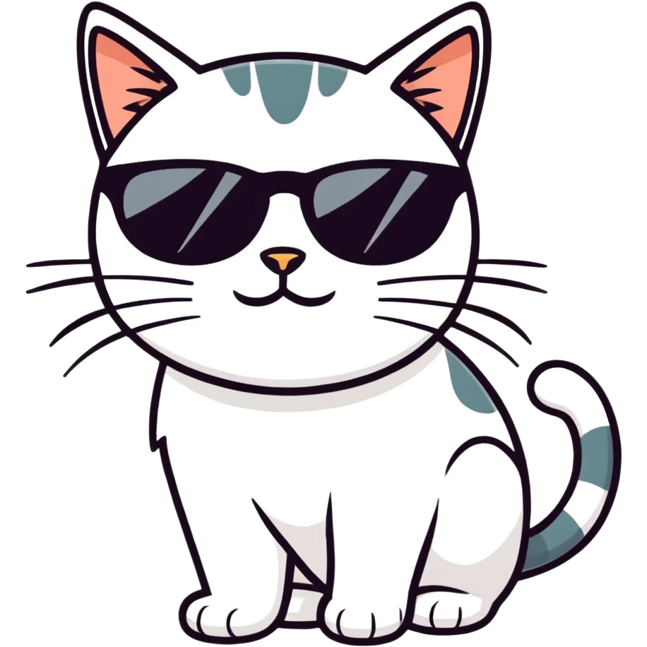 Cat with sunglasses emoji
