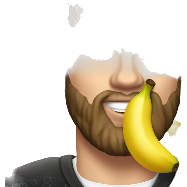 Travis kelce eating on a banana emoji