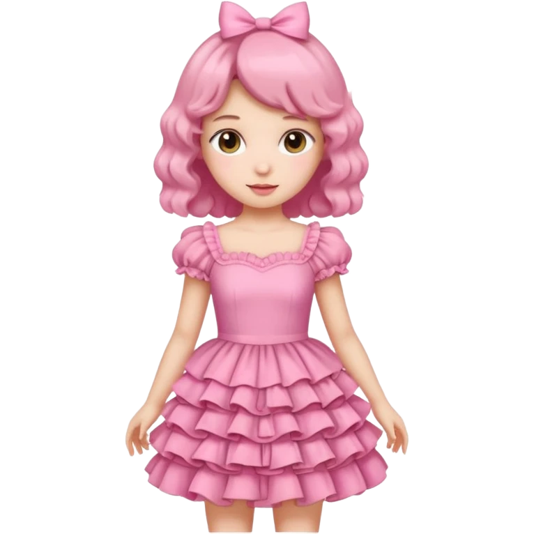 barbie girl dress color emoji