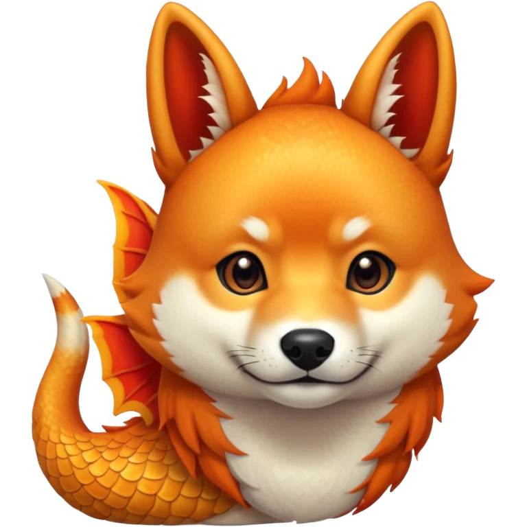 ginger shiba dragon   emoji