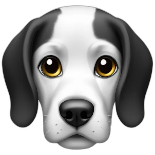 beagle dog black and white emoji