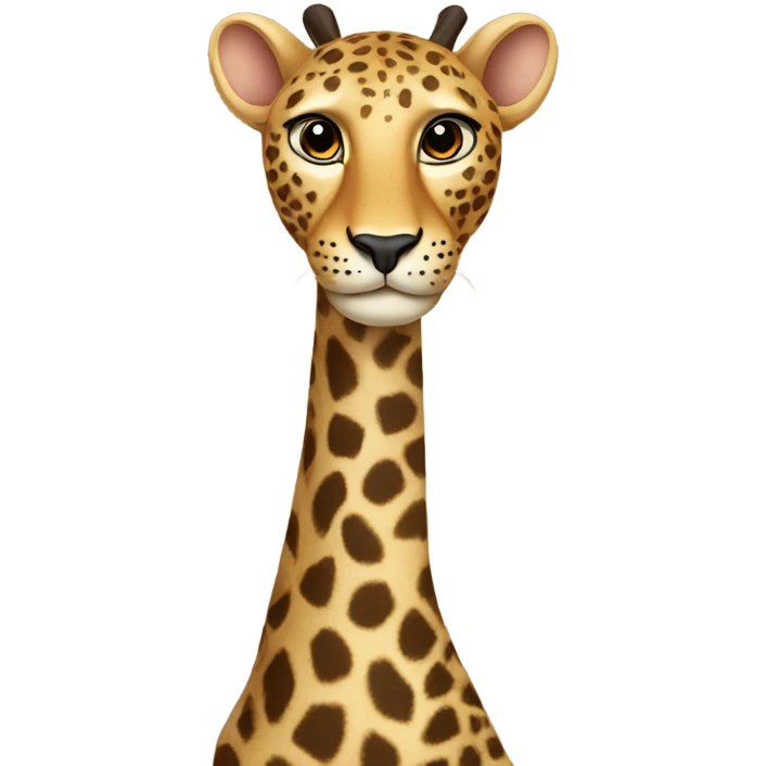 Leopard with giraffe neck  emoji