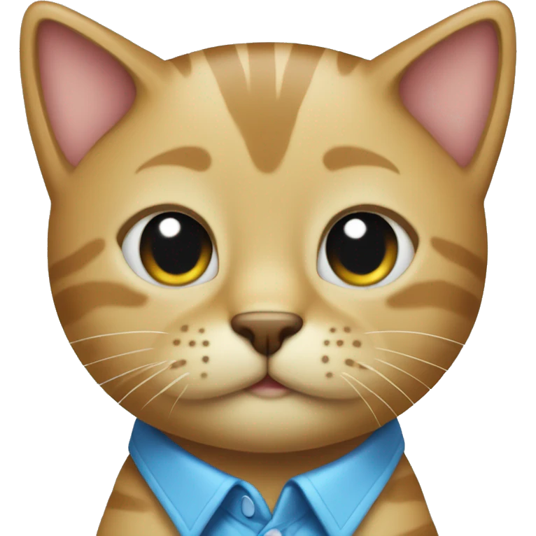Un gato con camisa emoji