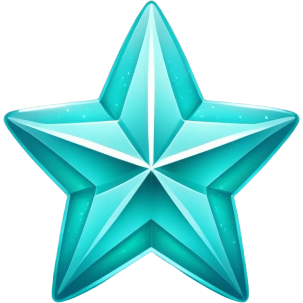 teal star with sparkles emoji
