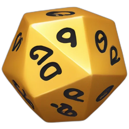 D20 dice emoji