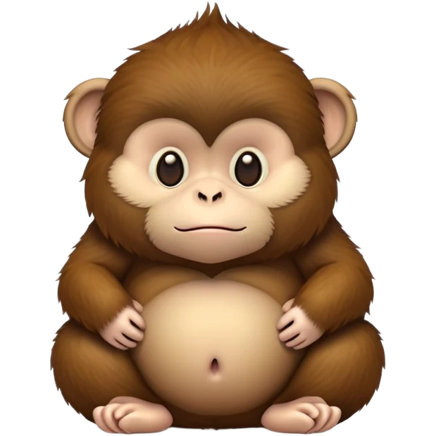 Incredibly fat monkey emoji