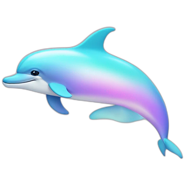 Pastel gradient hue dolphin emoji