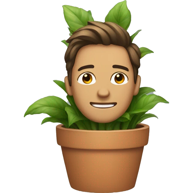 The guy in the flower pot emoji