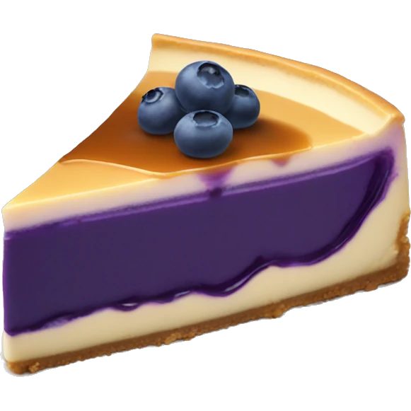 Blueberry Cheesecake with caramel  emoji