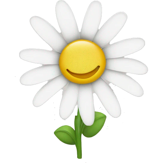 daisy flower with two pedals emoji