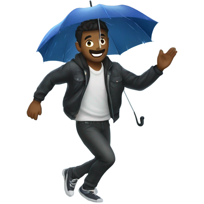 Mike Taylor dancing in the rain  emoji