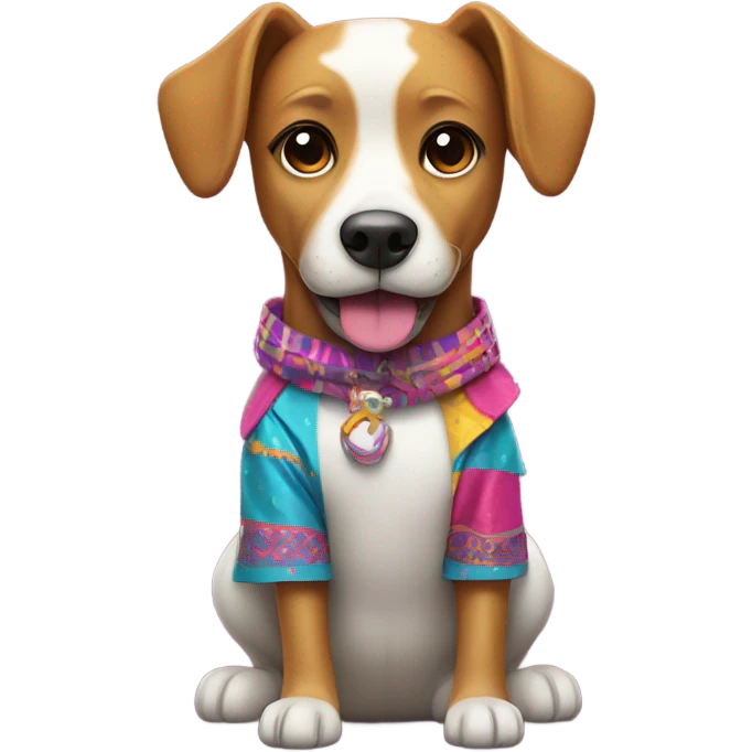 Dog wearing a costume  emoji