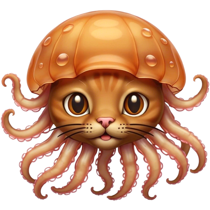testa di un gatto con tentacoli da medusa emoji
