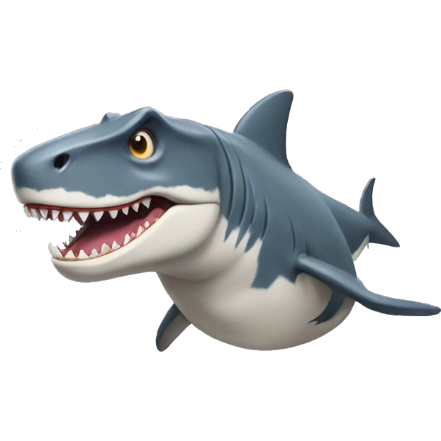Trex combined with a shark emoji