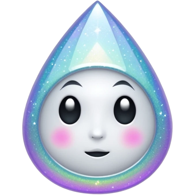 white sparkly goth object, remove background emoji