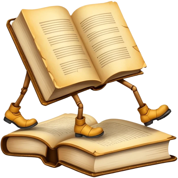 book with legs walking emoji